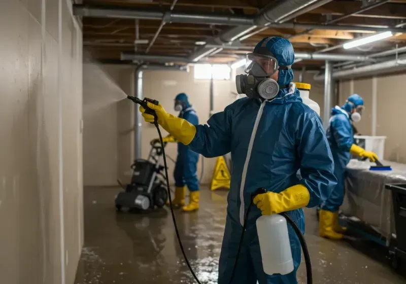 Basement Sanitization and Antimicrobial Treatment process in Forsyth County, GA